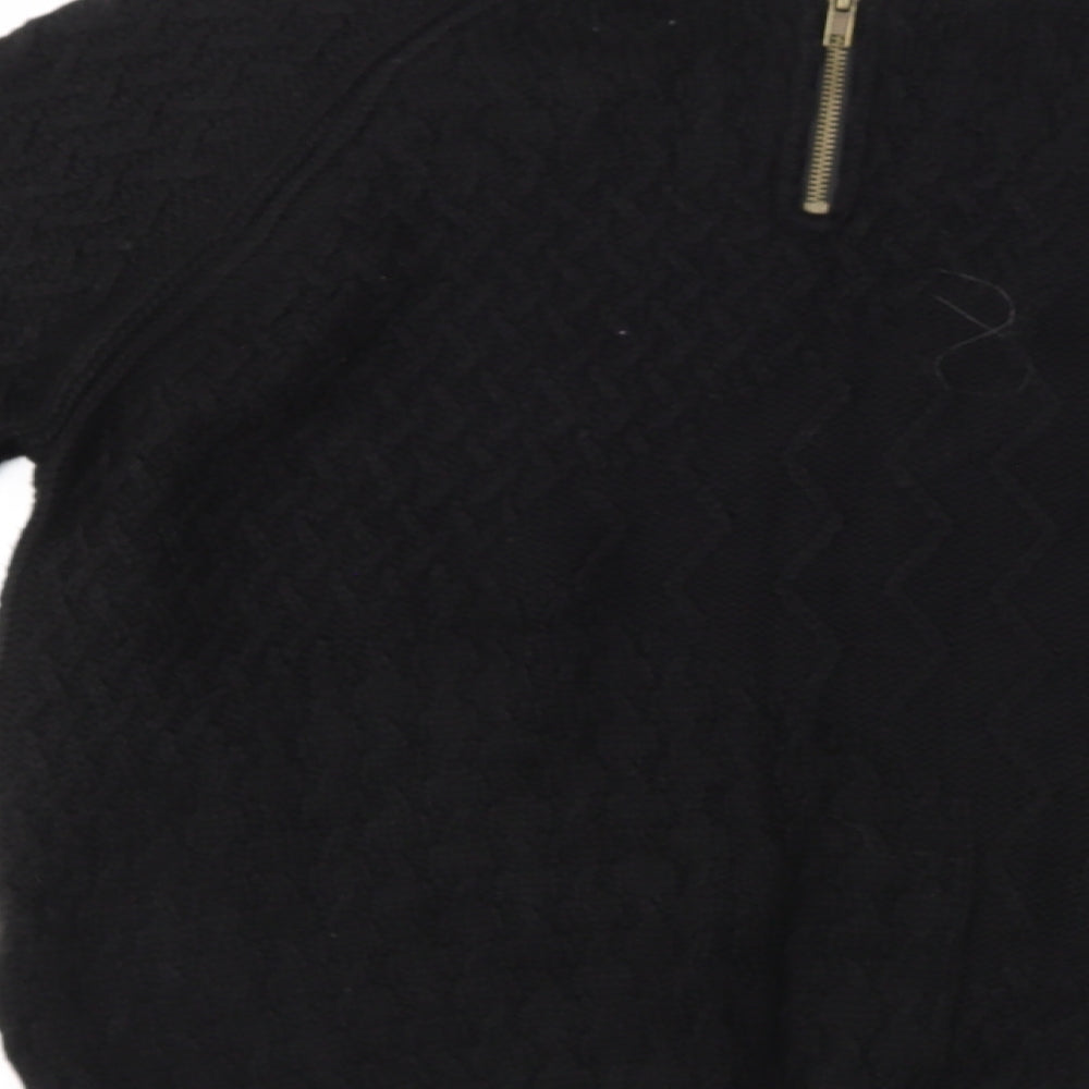 NEXT Womens Black Geometric  Pullover Jumper Size 10