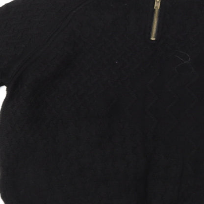 NEXT Womens Black Geometric  Pullover Jumper Size 10