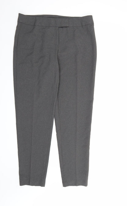 George Womens Grey  Rayon Dress Pants Trousers Size 14 L30 in