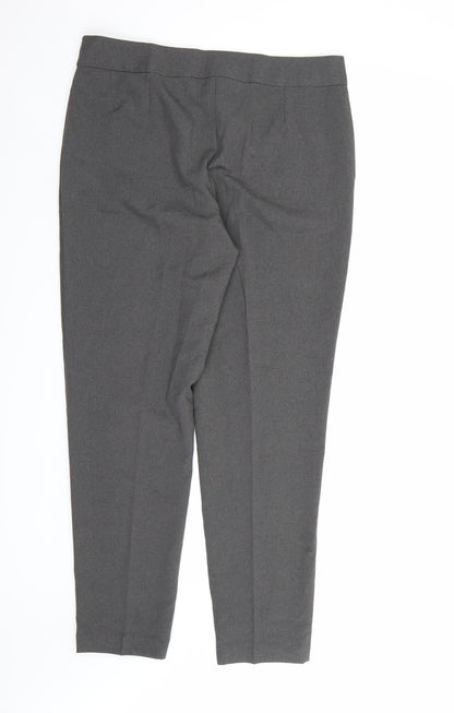 George Womens Grey  Rayon Dress Pants Trousers Size 14 L30 in