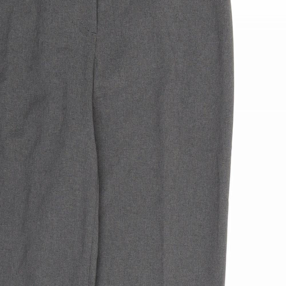 George Womens Grey  Rayon Dress Pants Trousers Size 14 L30 in