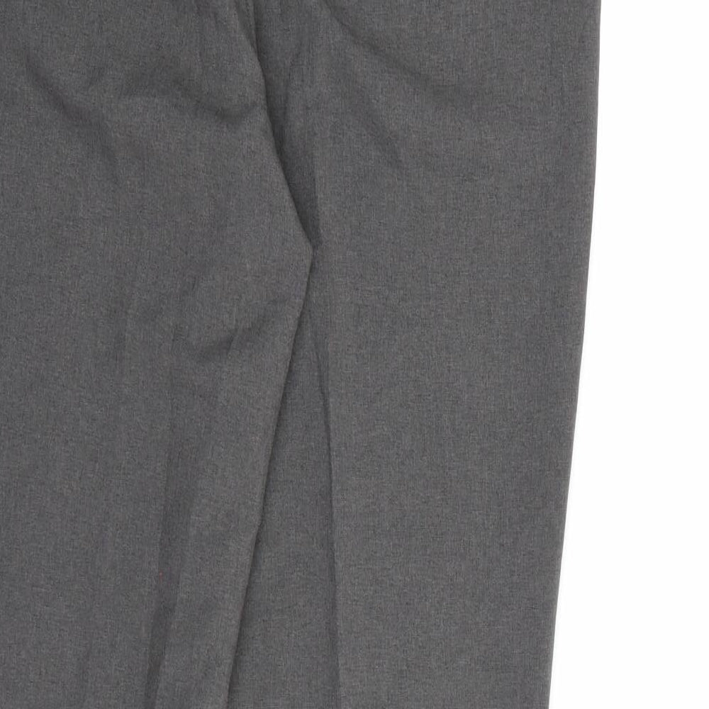 George Womens Grey  Rayon Dress Pants Trousers Size 14 L30 in