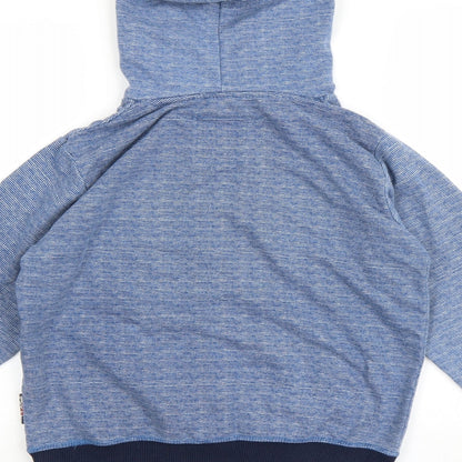Lee Cooper Boys Blue Striped  Pullover Hoodie Size 13 Years