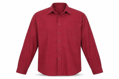 Mens UK Size 16 CITY CLASSIC Red  Button-Up Long Sleeve Casual Shirt