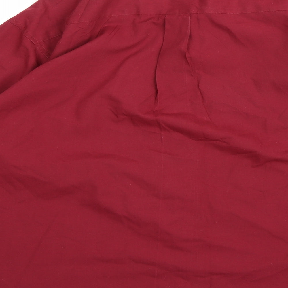 Mens UK Size 16 CITY CLASSIC Red  Button-Up Long Sleeve Casual Shirt