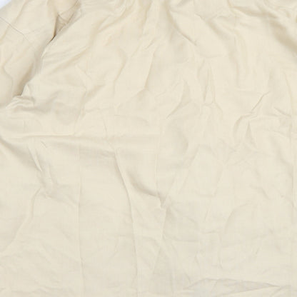 Mens UK Size 17 Joseph & Feiss Beige  Button-Up Long Sleeve Casual Shirt