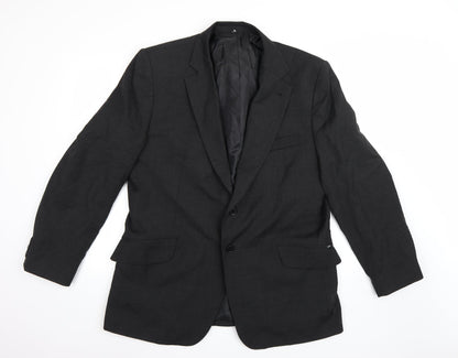 Jermyn Street Mens Grey  Rayon Jacket Suit Jacket Size 46