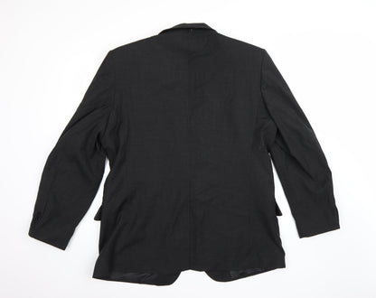 Jermyn Street Mens Grey  Rayon Jacket Suit Jacket Size 46