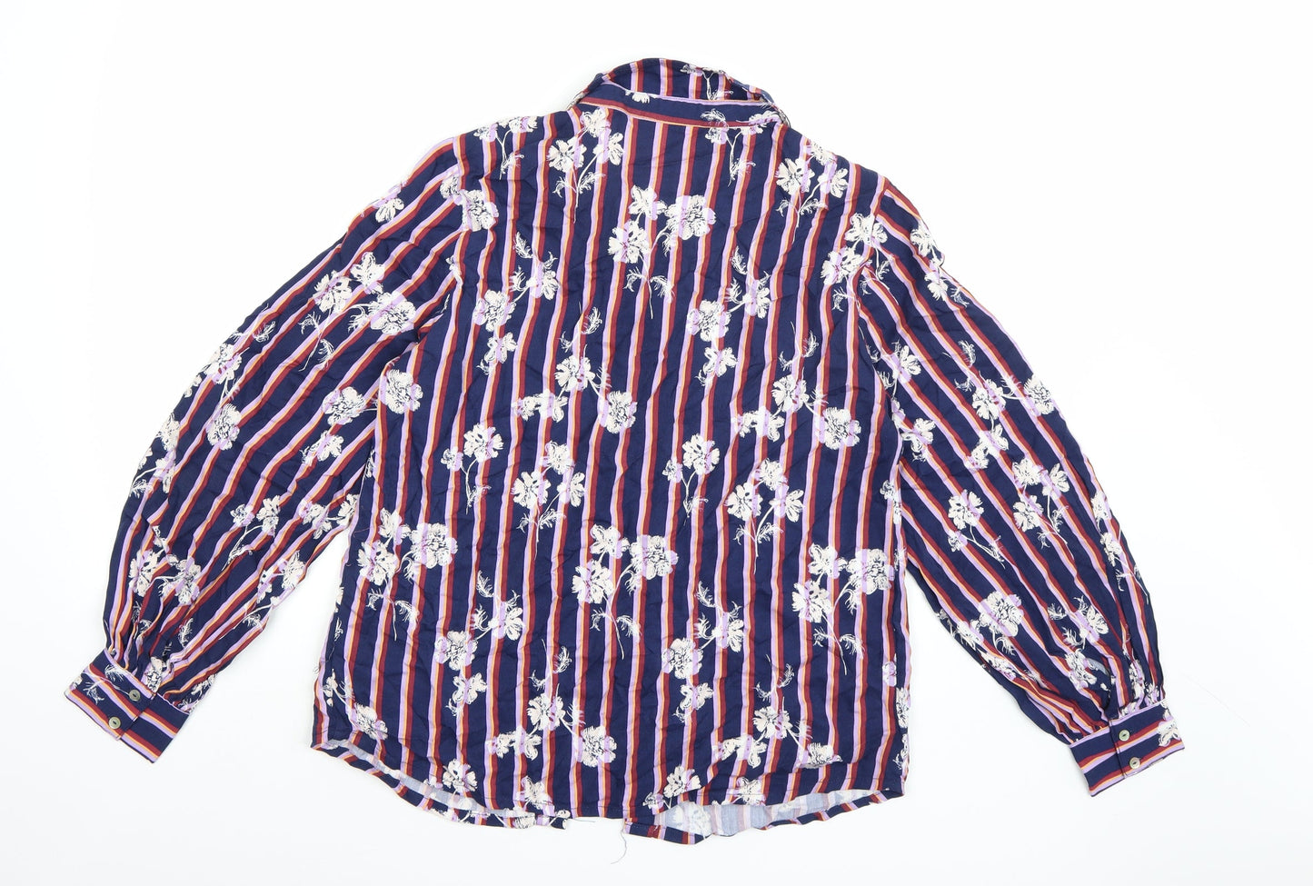 Womens UK Size S Saint Tropez Blue Basic Button-Up