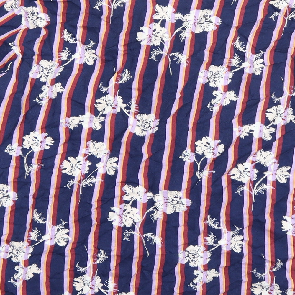 Womens UK Size S Saint Tropez Blue Basic Button-Up