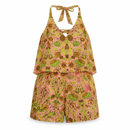 Womens UK Size 10 H&M One-Piece Pink Playsuit