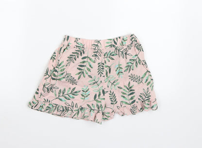 George Girls Pink Floral  Hot Pants Shorts Size 6-7 Years
