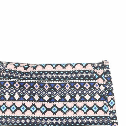 H&M Womens Multicoloured Geometric  Cut-Off Shorts Size 12