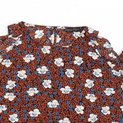 Womens UK Size 12 Dorothy Perkins Orange Basic Blouse