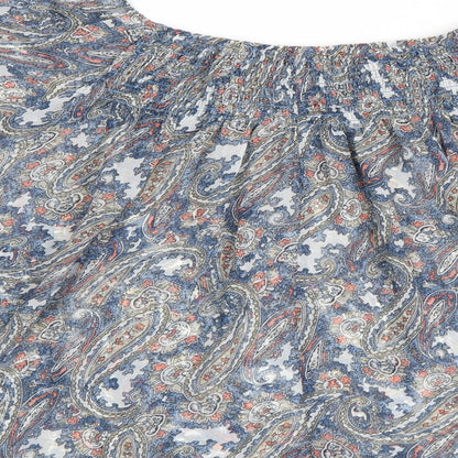 Womens UK Size 12 Dorothy Perkins Blue Basic Blouse