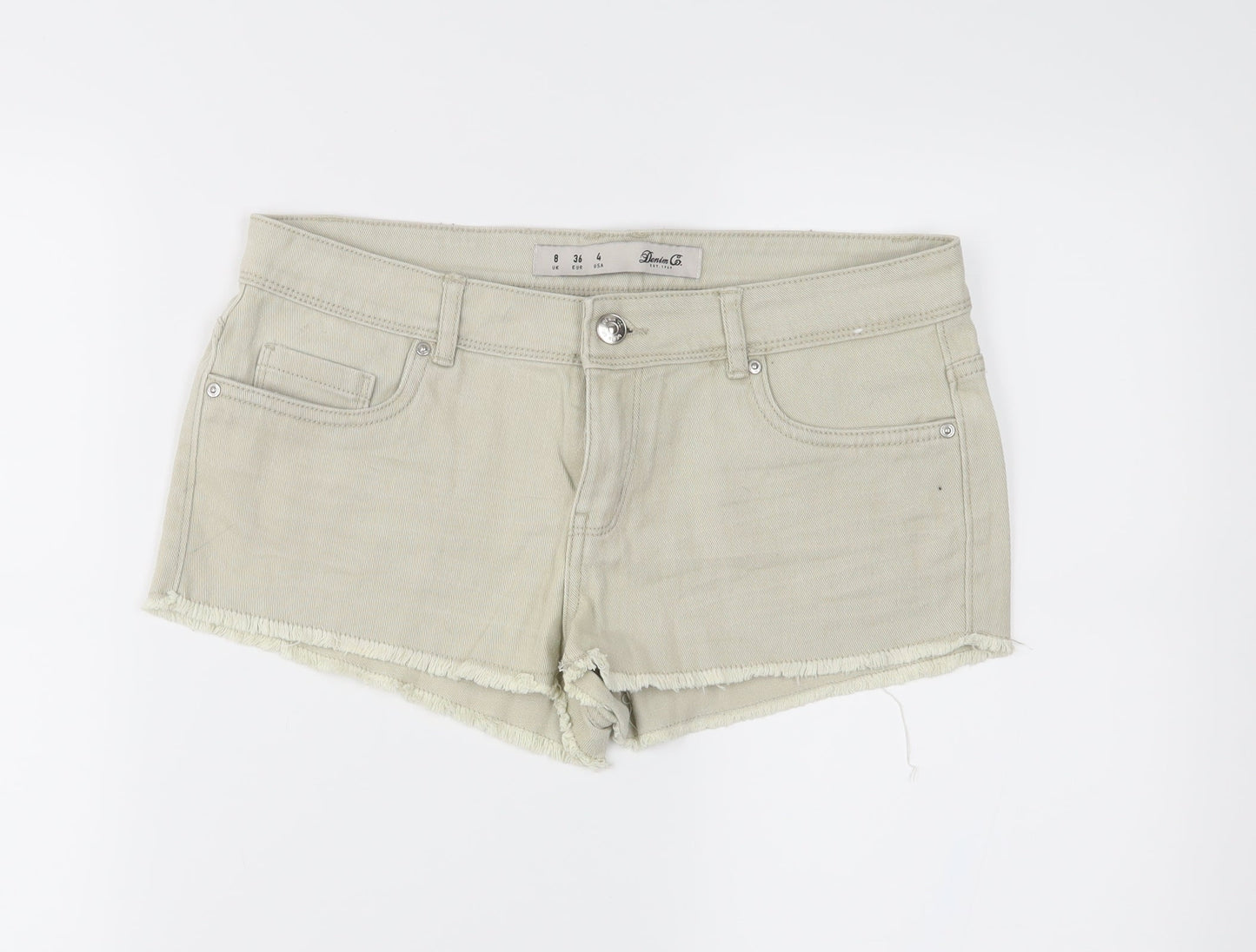 DenimCo Womens Ivory   Hot Pants Shorts Size 8