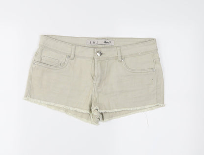 DenimCo Womens Ivory   Hot Pants Shorts Size 8