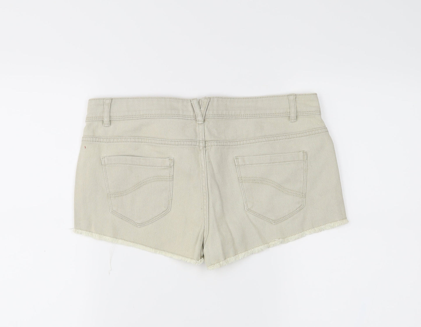 DenimCo Womens Ivory   Hot Pants Shorts Size 8
