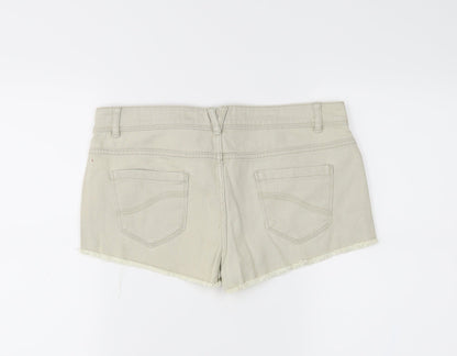 DenimCo Womens Ivory   Hot Pants Shorts Size 8