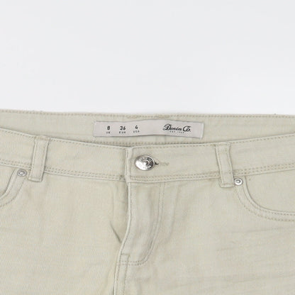 DenimCo Womens Ivory   Hot Pants Shorts Size 8