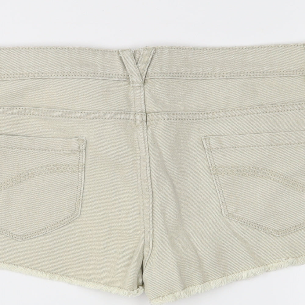 DenimCo Womens Ivory   Hot Pants Shorts Size 8