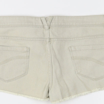 DenimCo Womens Ivory   Hot Pants Shorts Size 8