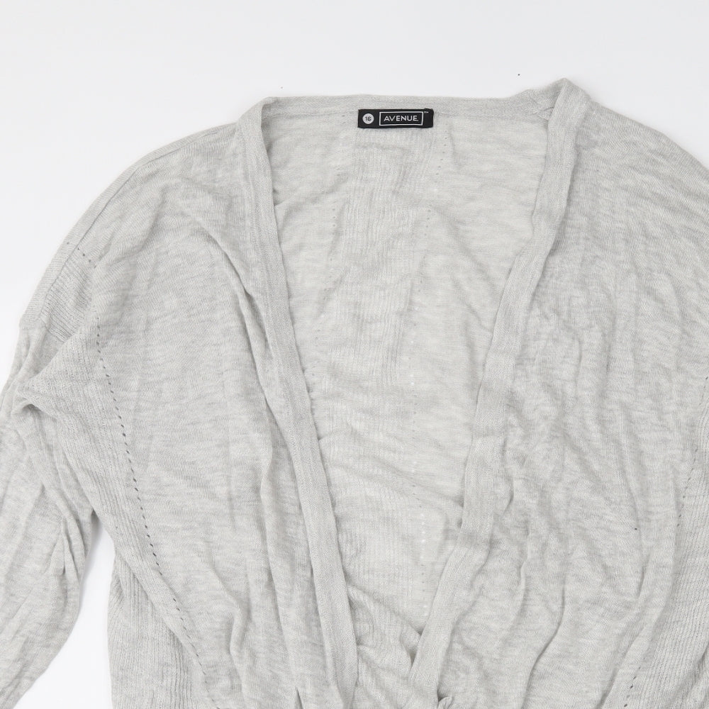 Avenue Womens Grey   Cardigan Jumper Size 16