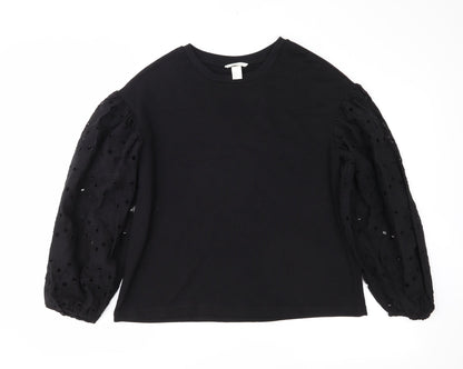 H&M Womens Black   Pullover Jumper Size M
