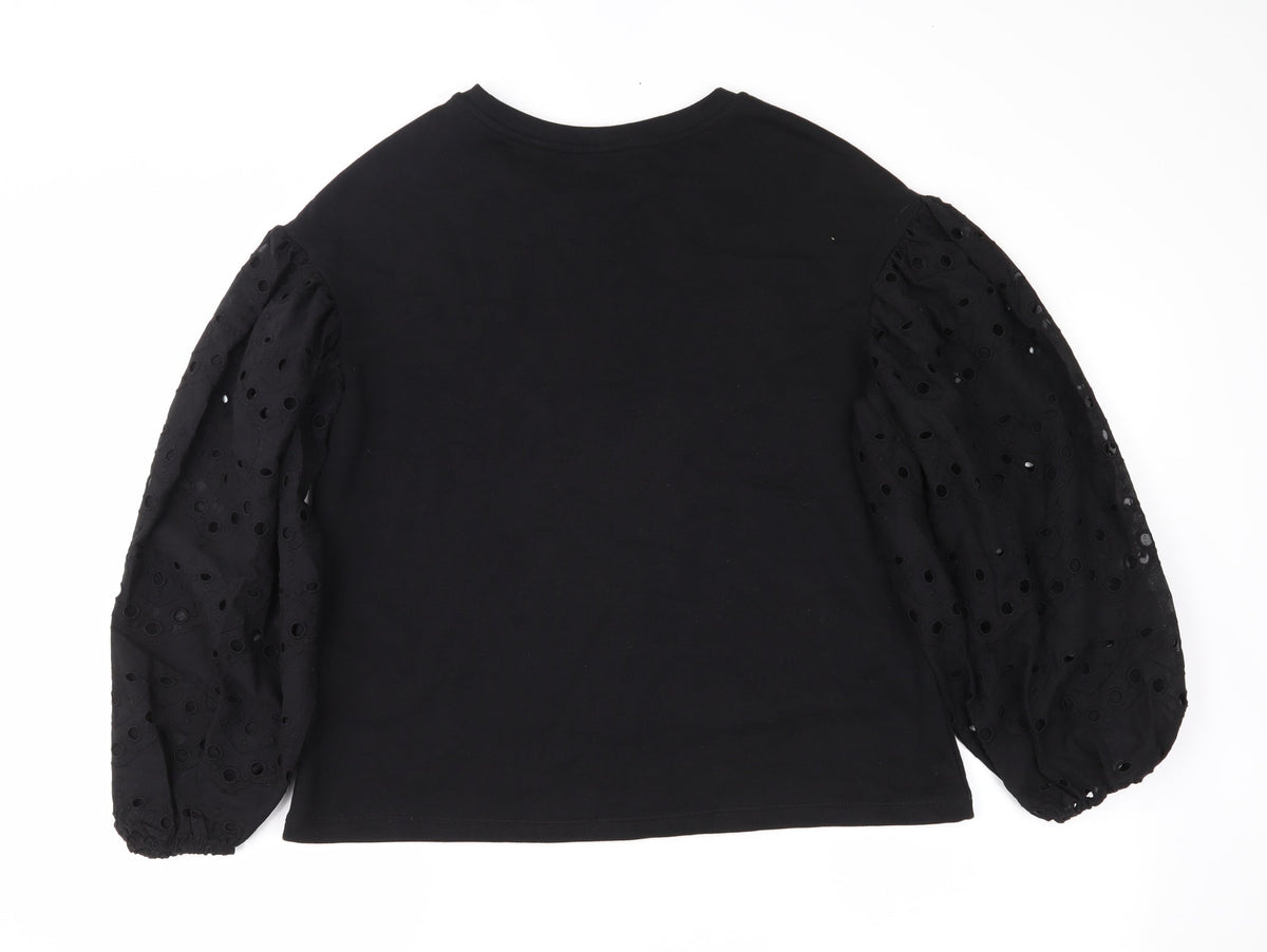 H&M Womens Black   Pullover Jumper Size M