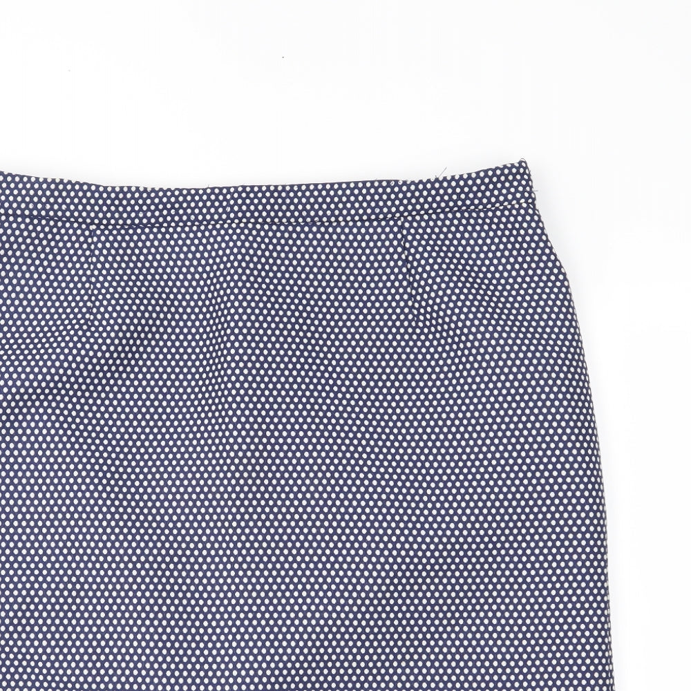 Kew 159 Womens Blue Polka Dot  Straight & Pencil Skirt Size XL