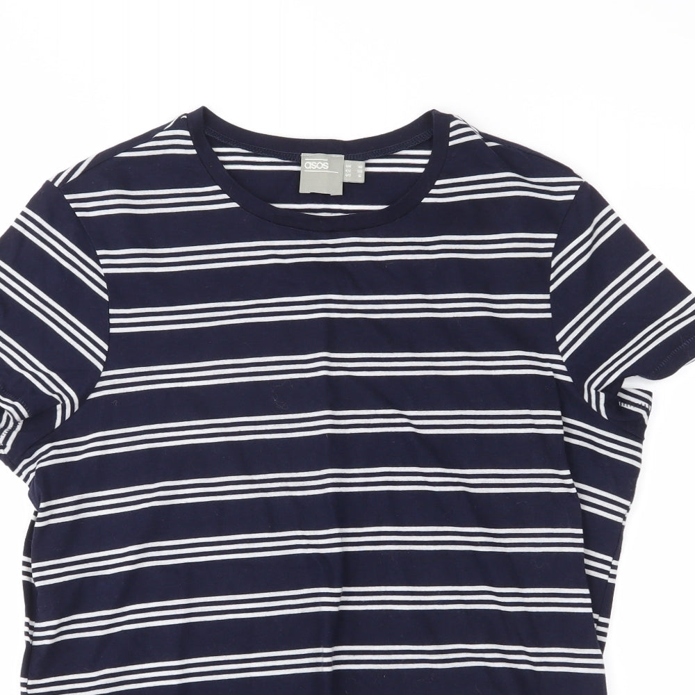 Womens UK Size 10 ASOS Blue Basic Polo