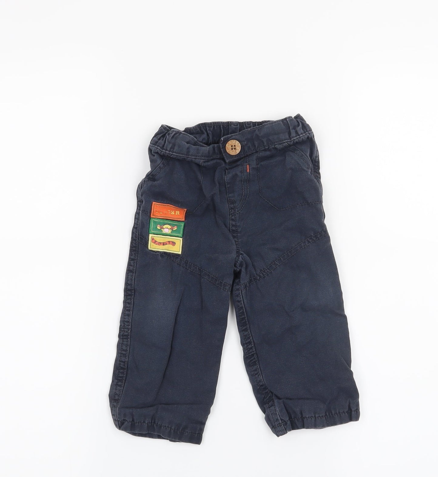 George Boys Blue   Cropped Trousers Size 9-12 Months