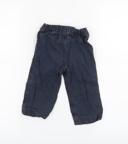 George Boys Blue   Cropped Trousers Size 9-12 Months