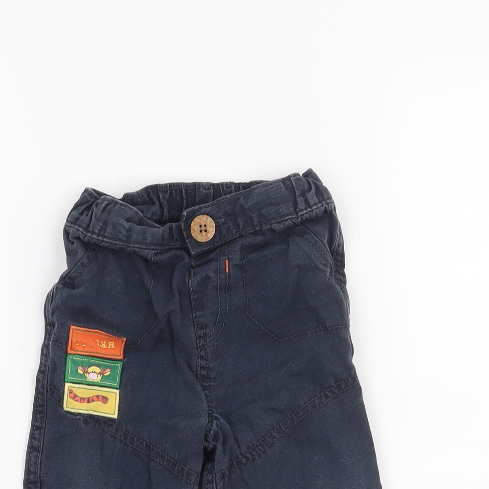 George Boys Blue   Cropped Trousers Size 9-12 Months