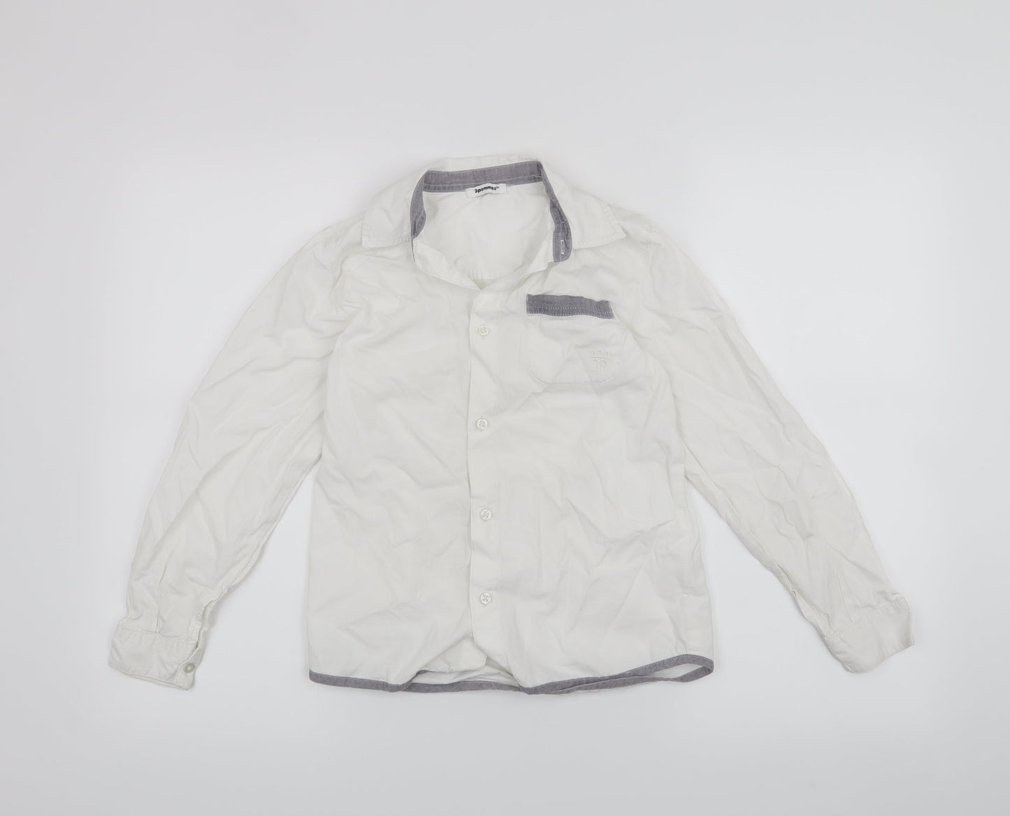 3pommes Boys White   Basic Button-Up Size 10 Years