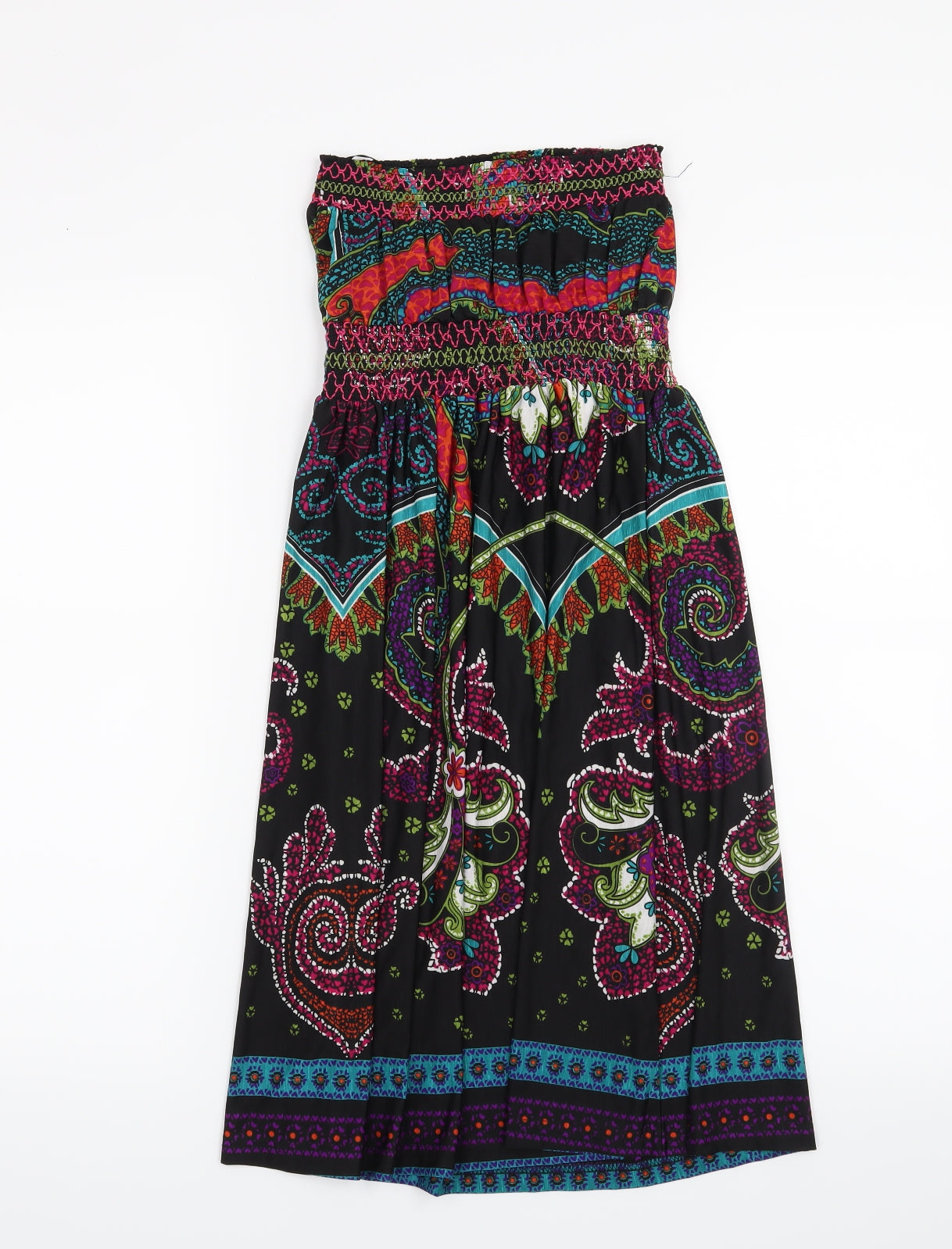 AX Paris Womens Black Paisley  A-Line  Size 8