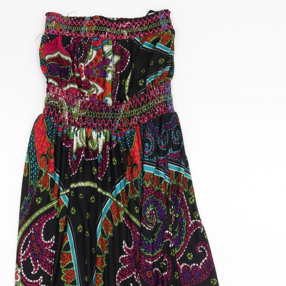 AX Paris Womens Black Paisley  A-Line  Size 8