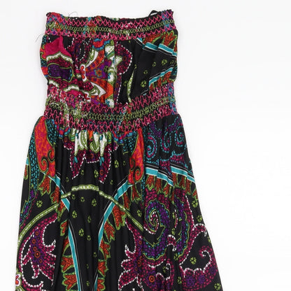 AX Paris Womens Black Paisley  A-Line  Size 8