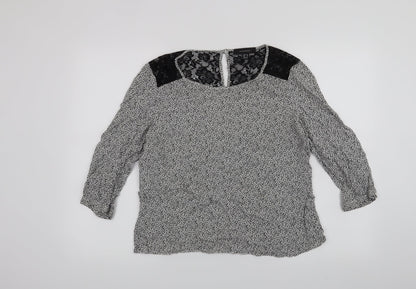 Womens UK Size 12 Atmosphere Black Basic Blouse