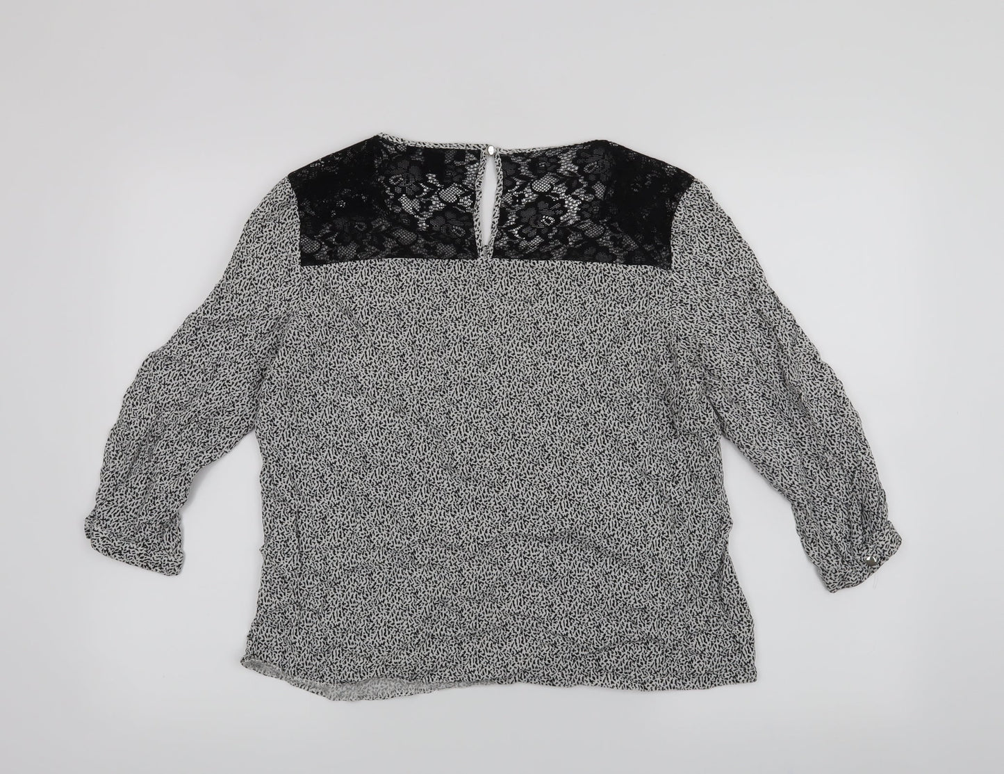 Womens UK Size 12 Atmosphere Black Basic Blouse