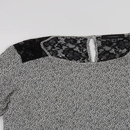 Womens UK Size 12 Atmosphere Black Basic Blouse