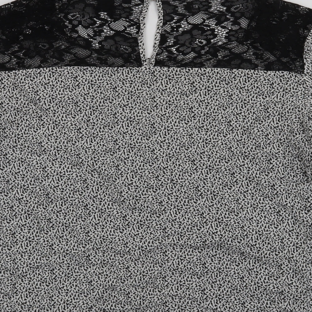 Womens UK Size 12 Atmosphere Black Basic Blouse