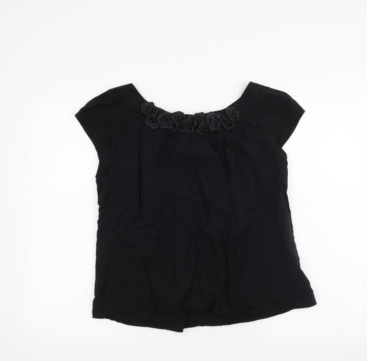 Womens UK Size S River Island Black Basic Blouse