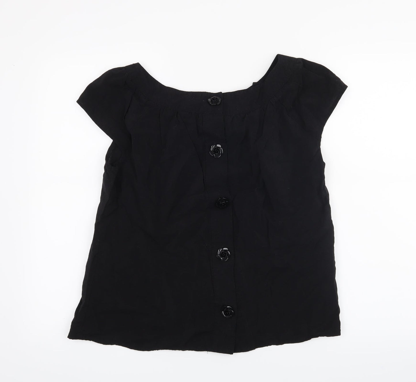 Womens UK Size S River Island Black Basic Blouse