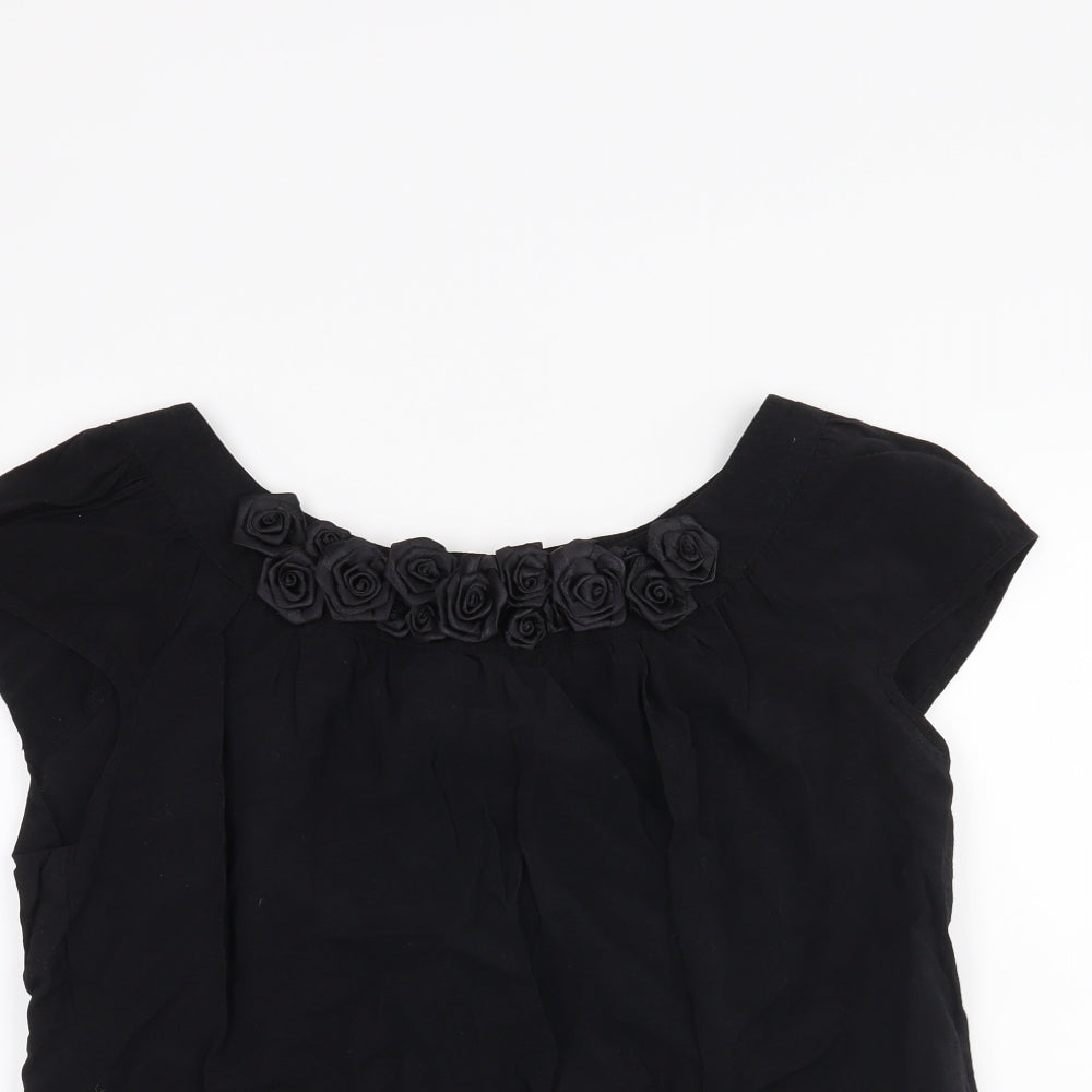 Womens UK Size S River Island Black Basic Blouse
