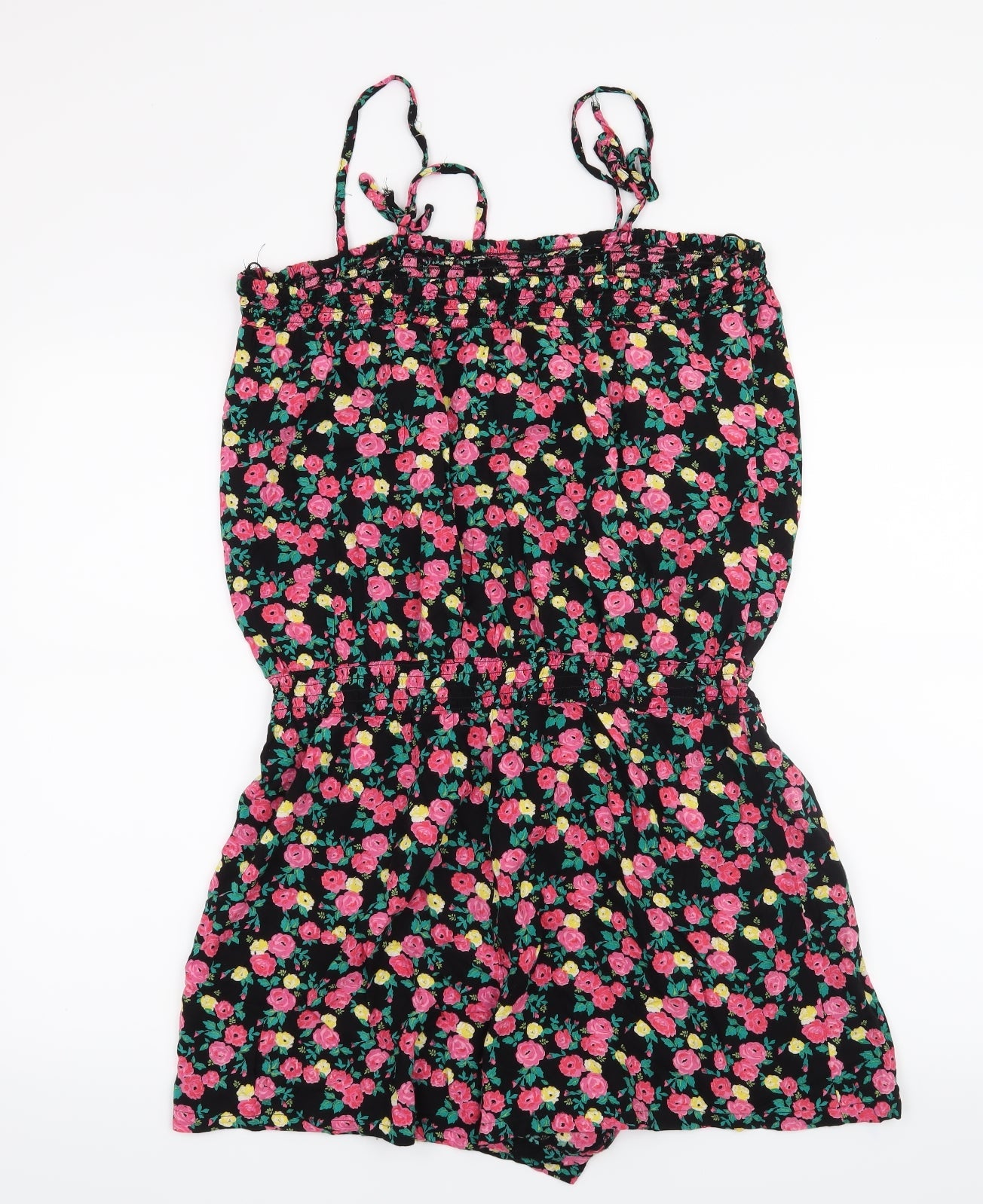 George Womens Black Geometric  Romper One-Piece Size L