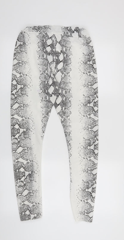 PARISIAN Womens White Animal Print  Jegging Leggings Size 12 L25 in