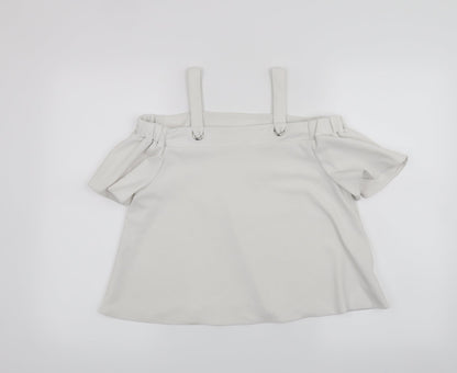 Primark Girls White   Cropped Tank Size 11-12 Years