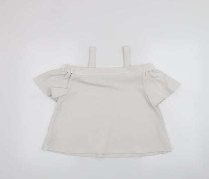 Primark Girls White   Cropped Tank Size 11-12 Years