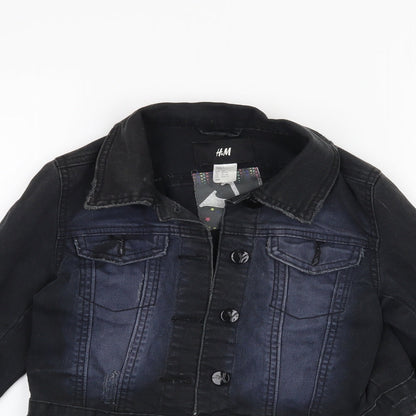 H&M Girls Black   Jacket  Size 11 Years